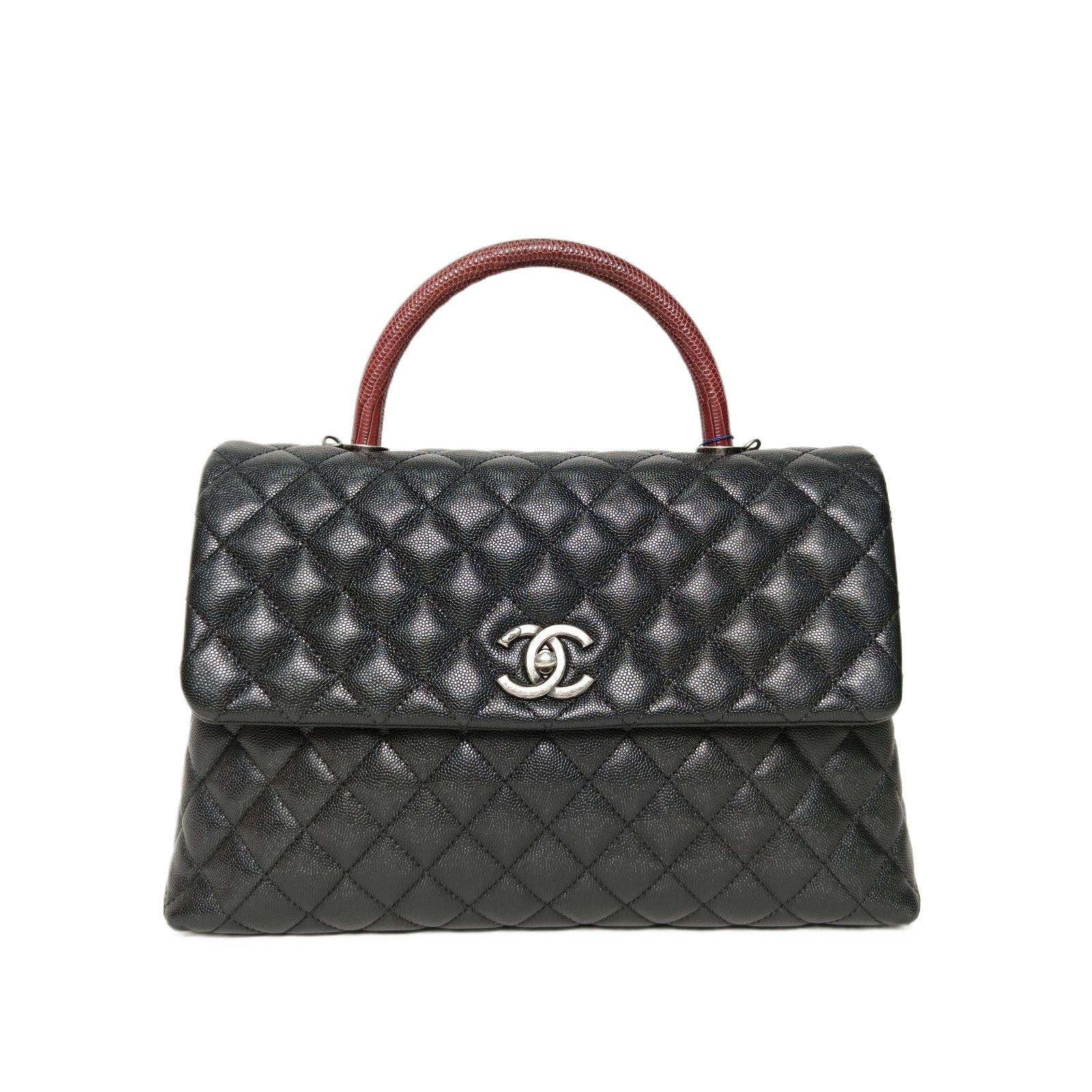 Chanel Coco Handle Large 33cm Bag in Black Quilted Leather