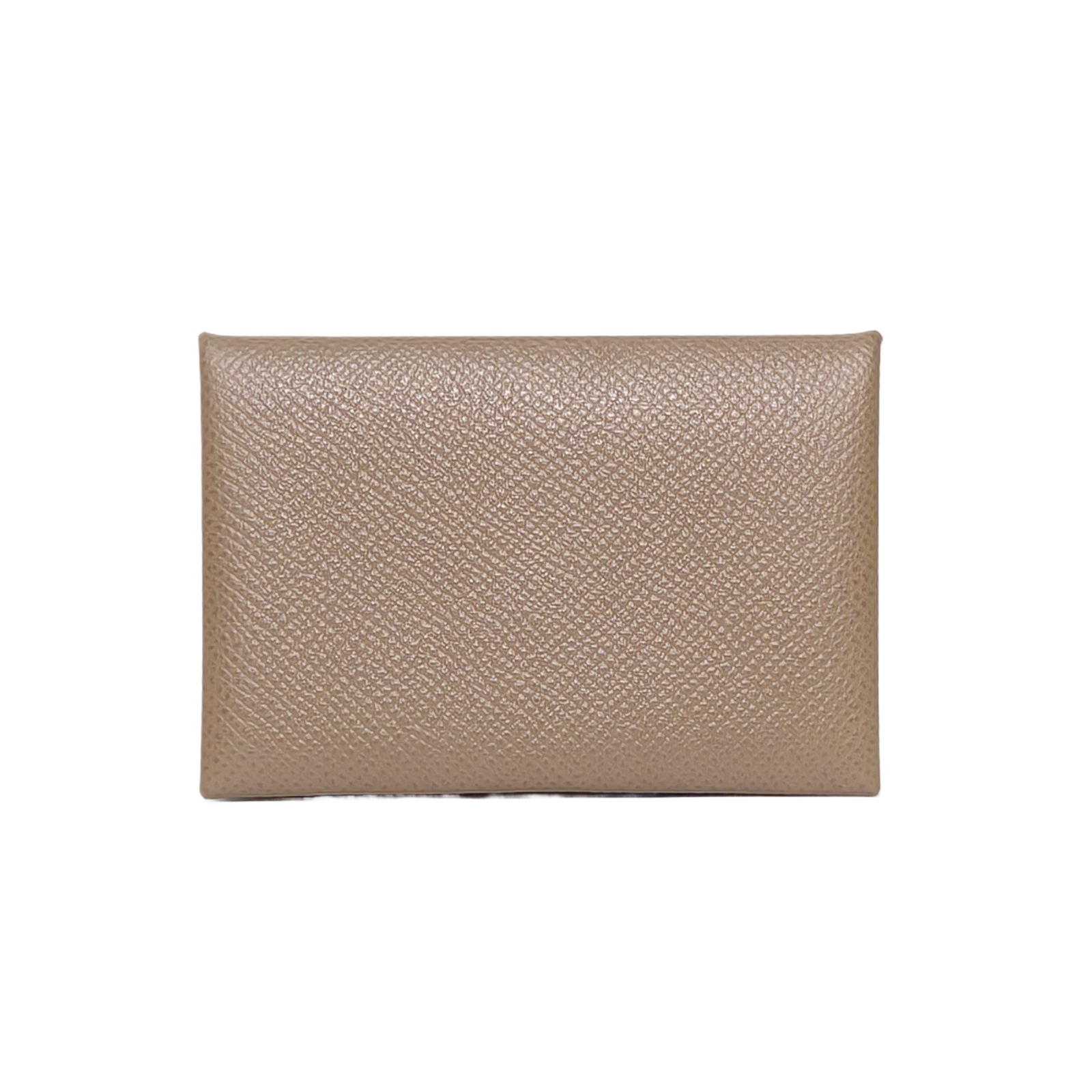 Hermès Calvi Card Holder in Etain Epsom Leather