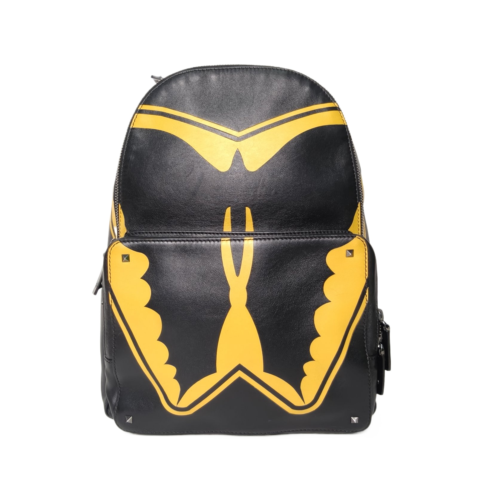 Valentino Large Backpack in Black Leather