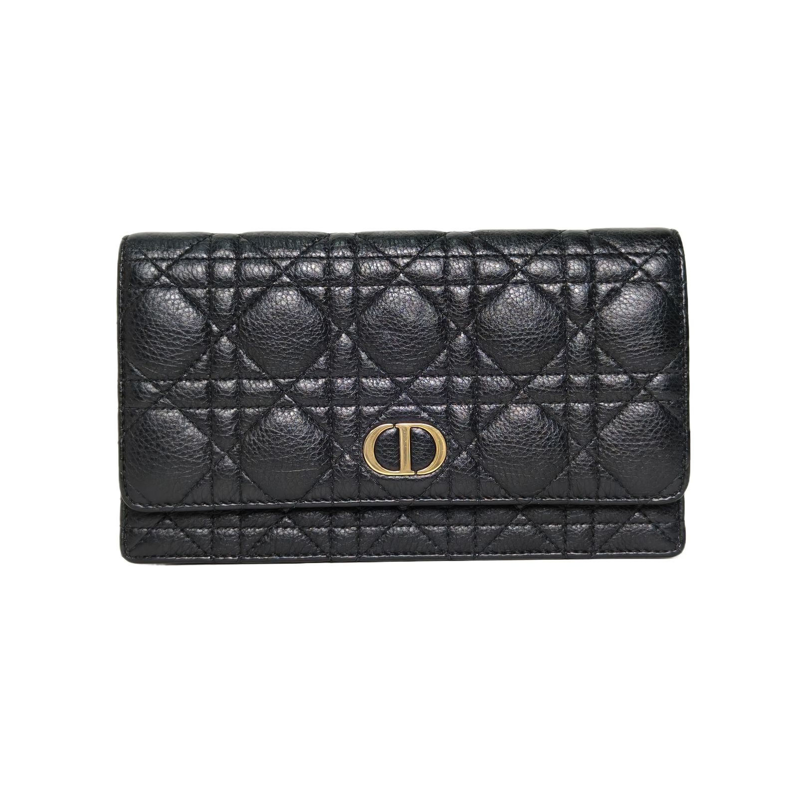 Chanel Caro Chain WOC in Black Leather