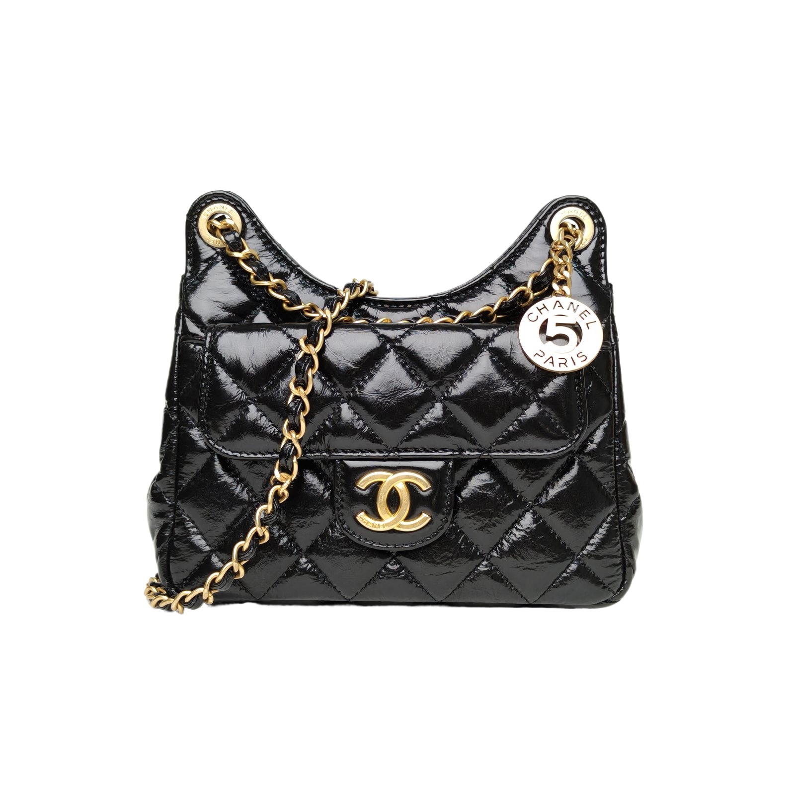 Chanel Tote Bag in Black Leather with Chain