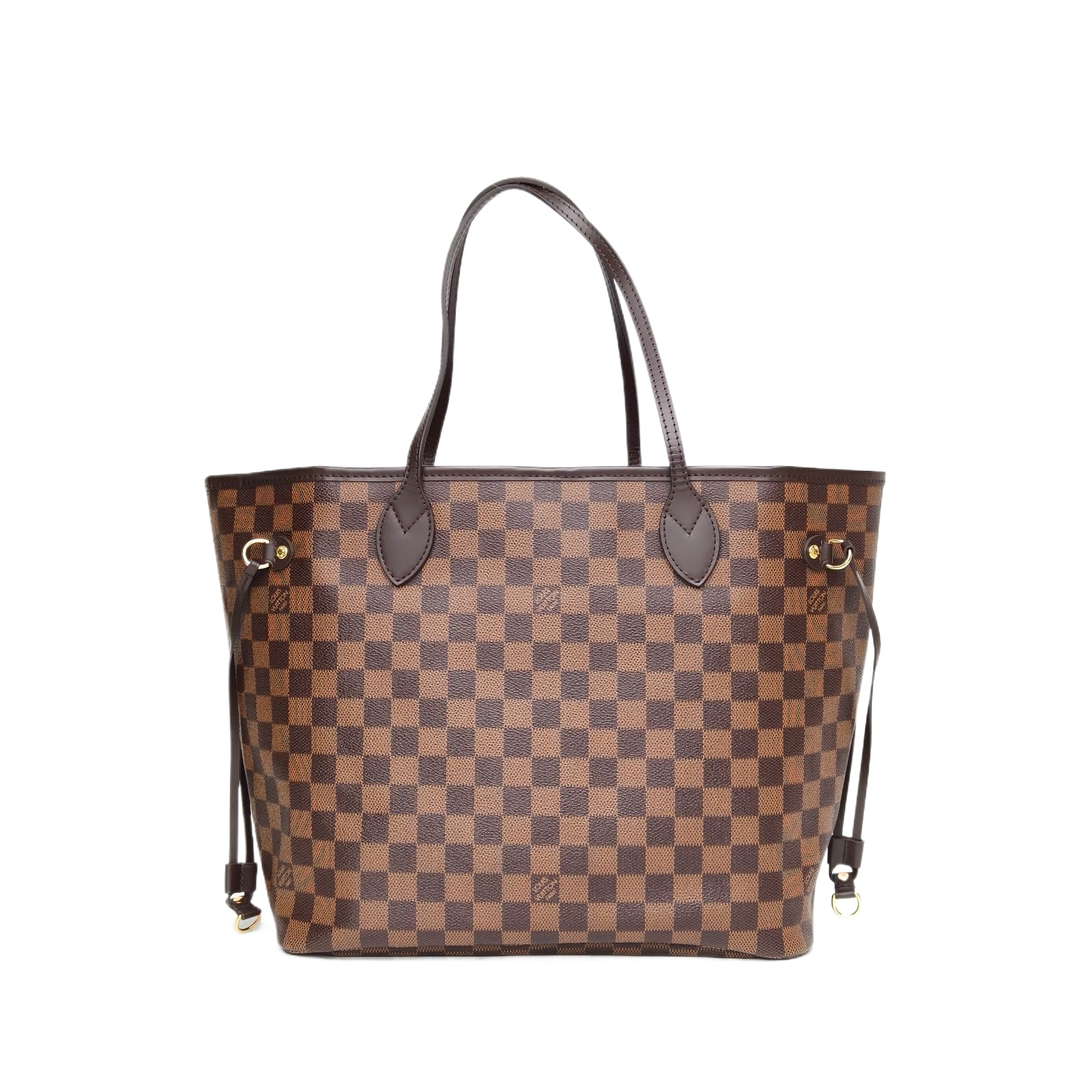 Louis Vuitton Neverfull MM Bag in Brown Damier Ebene PVC