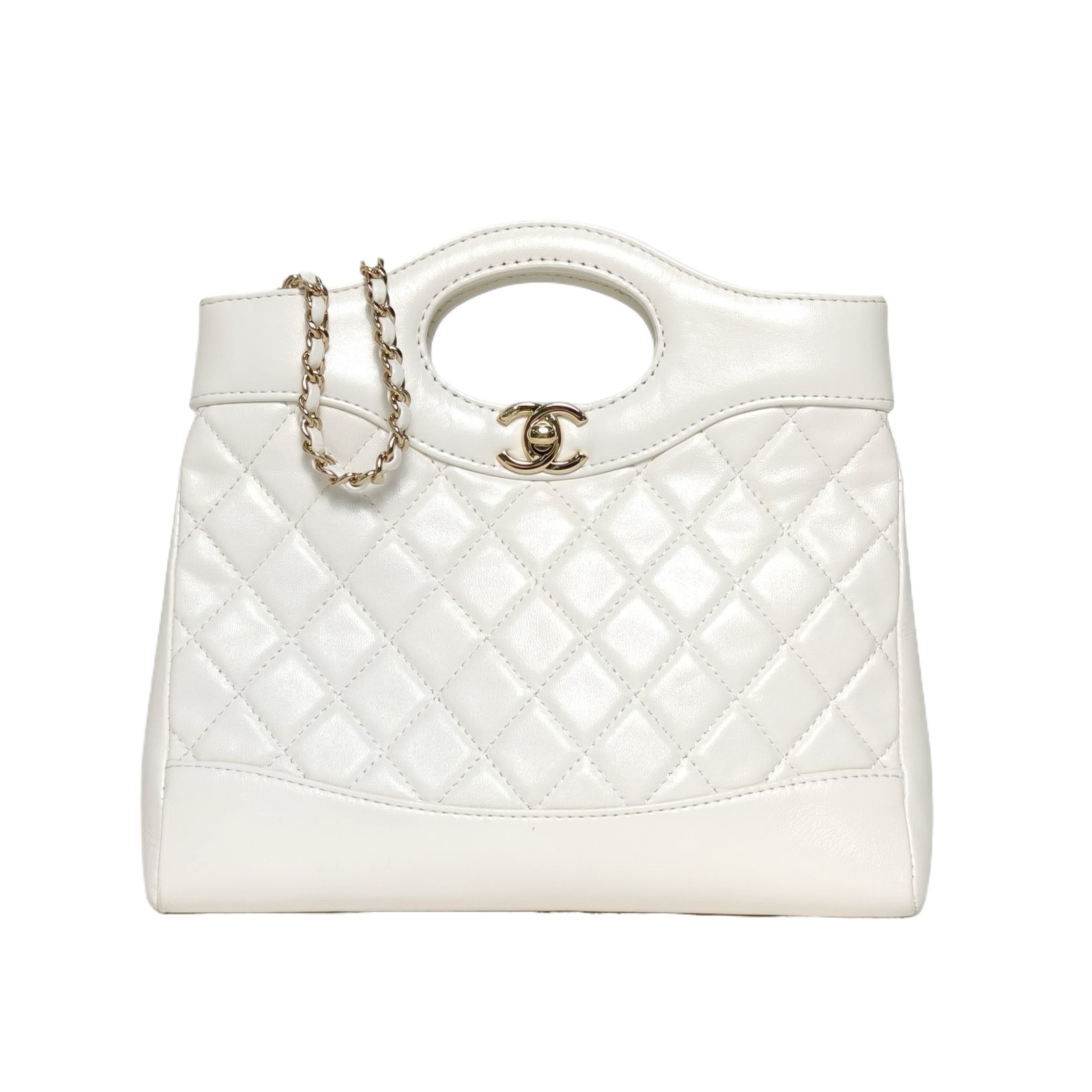 Chanel 31Bag Mini 22cm Bag in White Leather