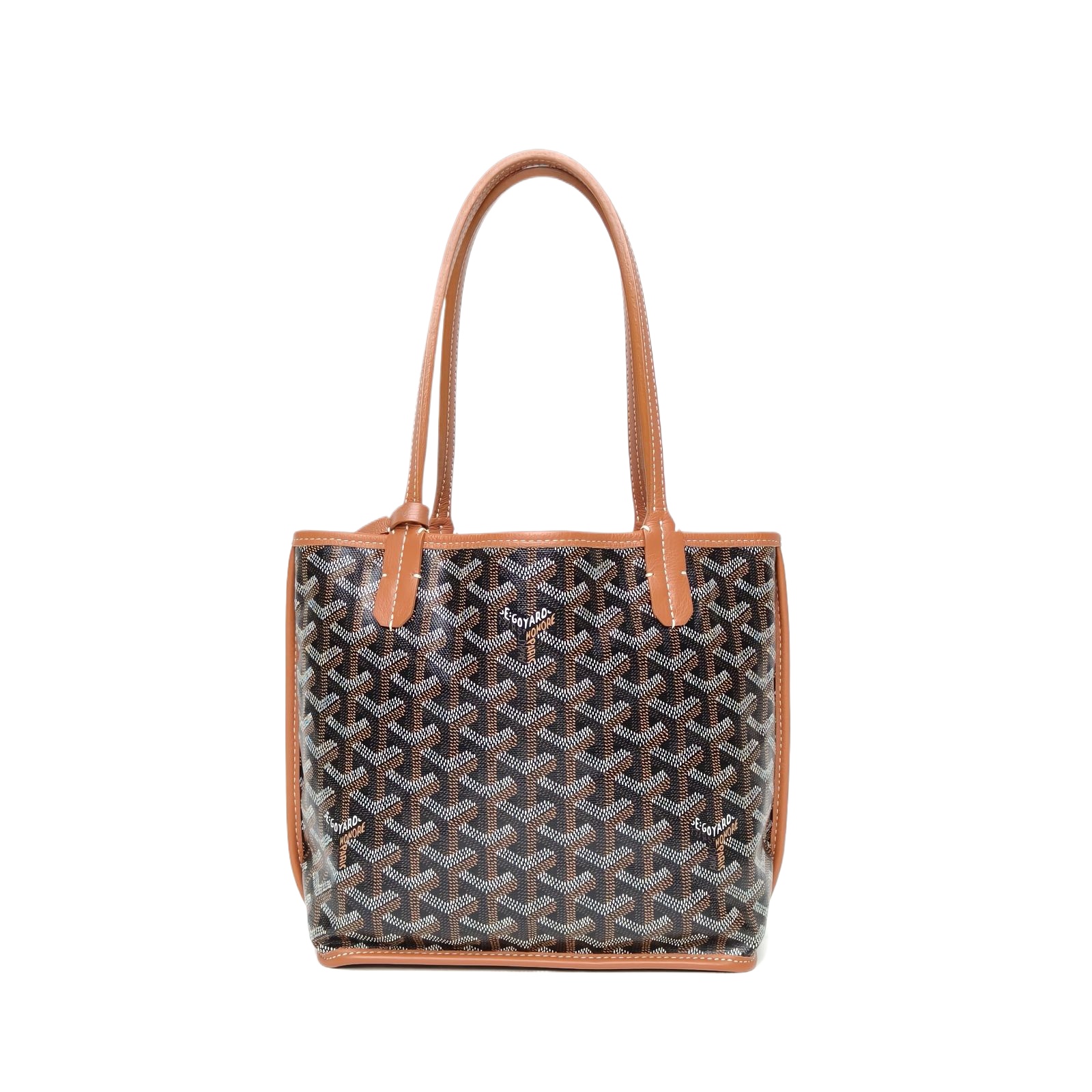 Goyard Anjou Reversible Tote Bag Mini 20 in Gold Brown
