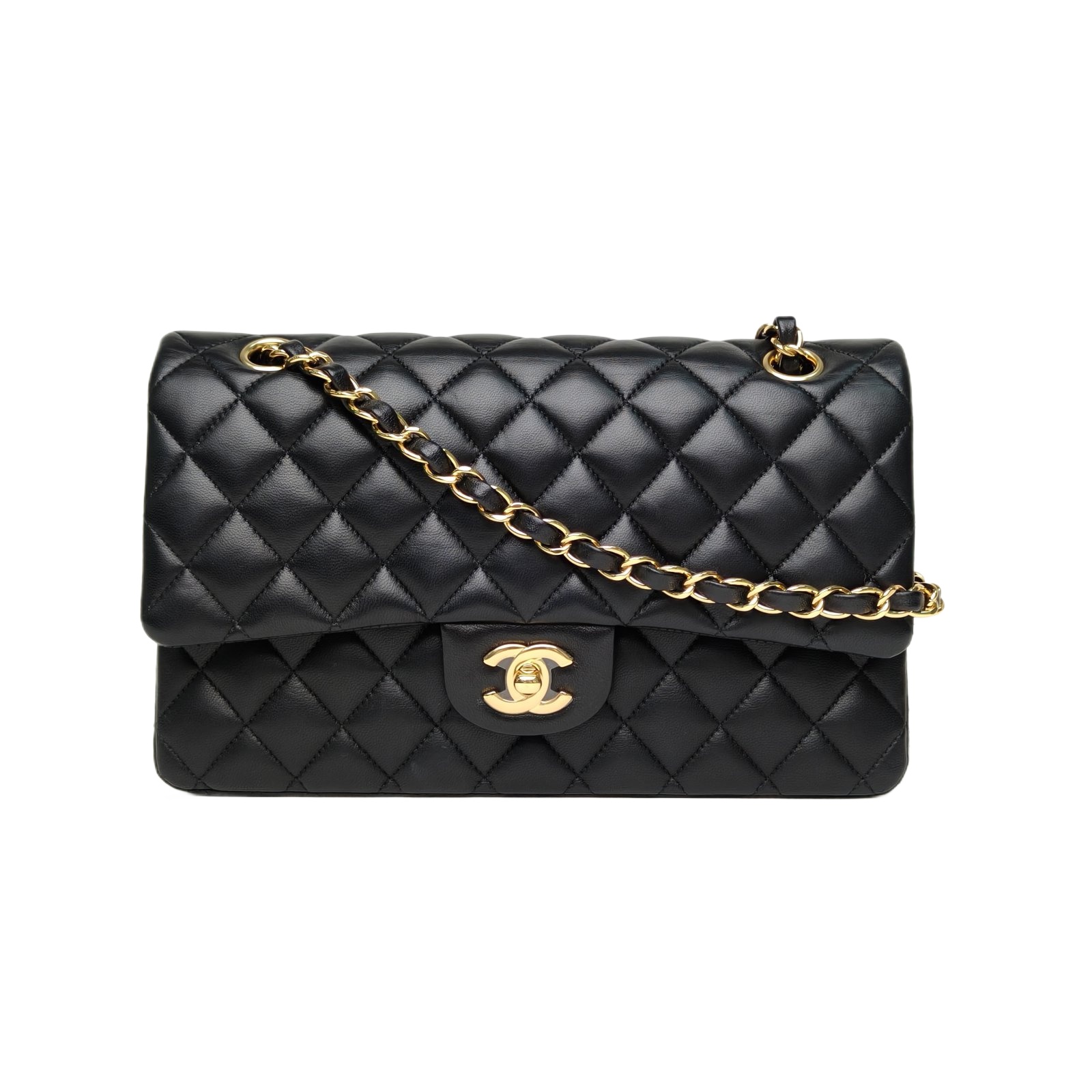 CHANEL Classic Flap Medium 25.5cm Black Leather Bag