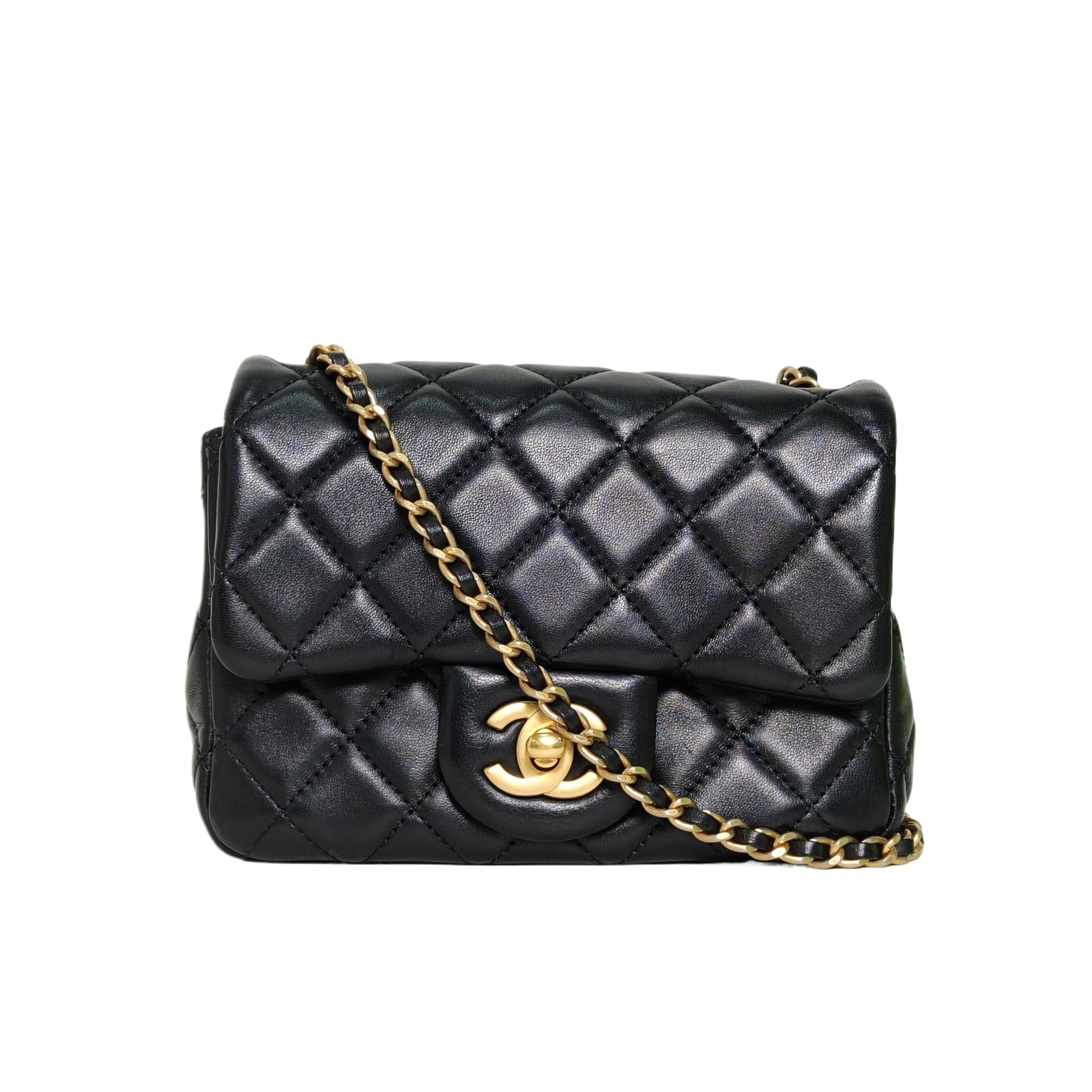 Chanel Classic Flap Square 17cm in Black Leather