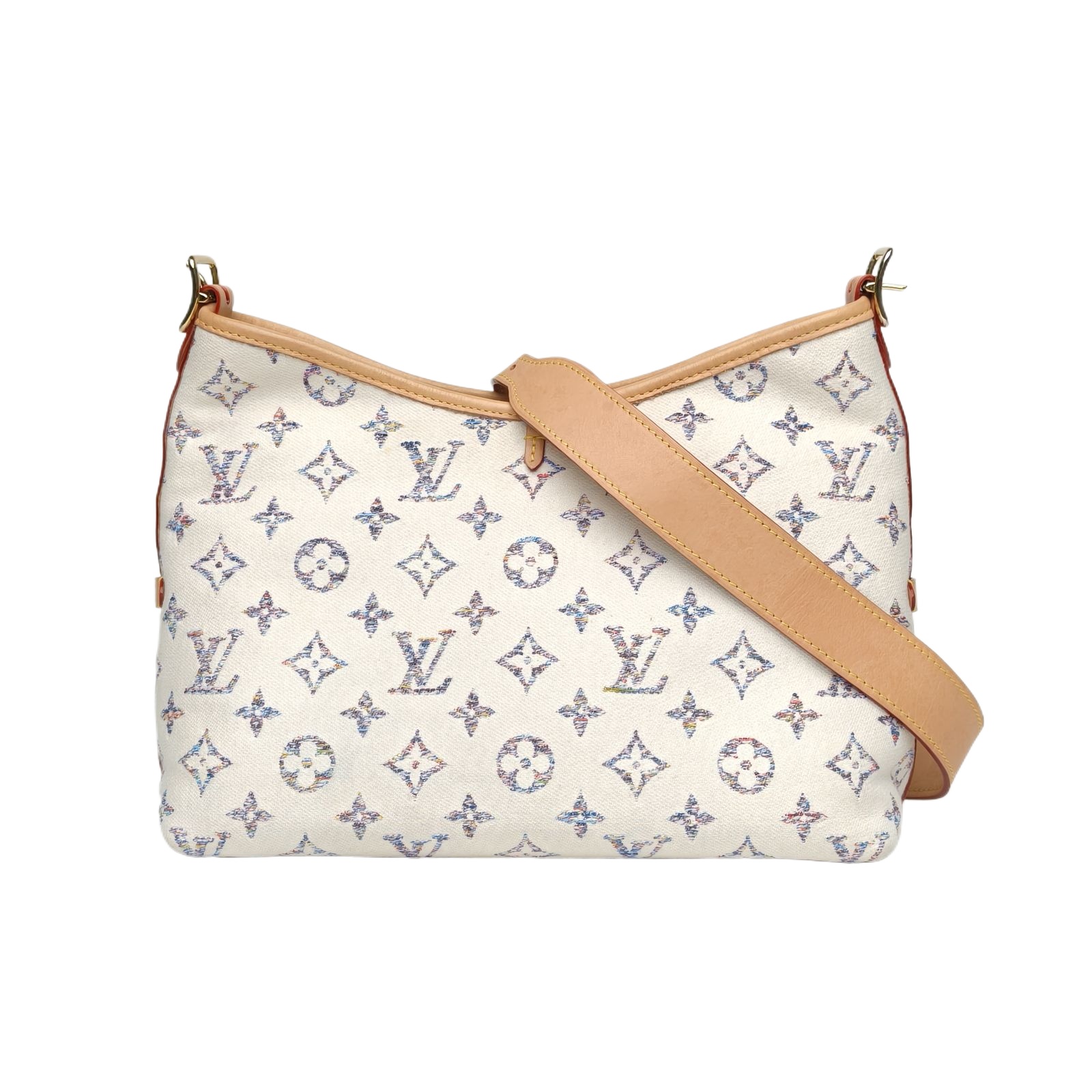 Louis Vuitton Carryall Small 29cm in Off-white Leather & Canvas