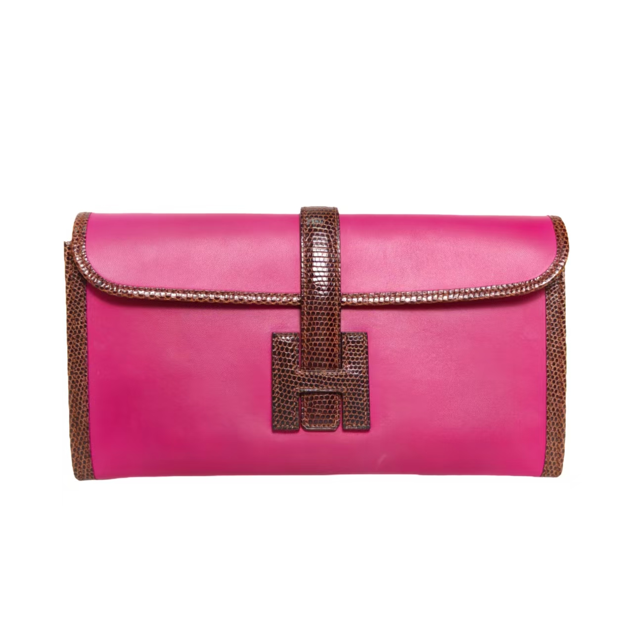 Hermes Jige Elan 29 in L3 Rose Purple Swift & Lizard Leather
