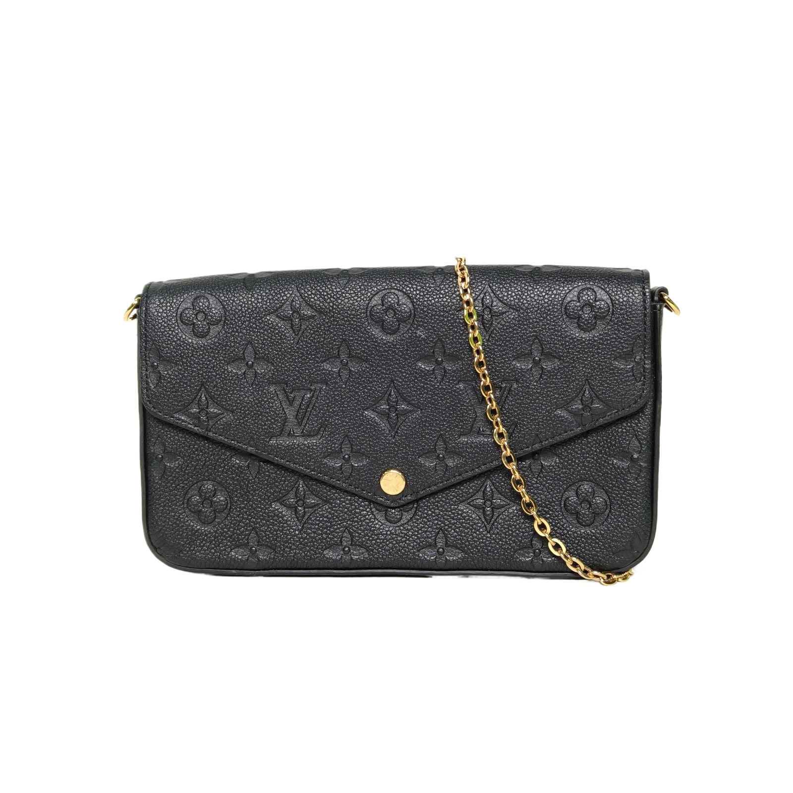 Louis Vuitton Pochette Felicie 21cm in Black Monogram Leather