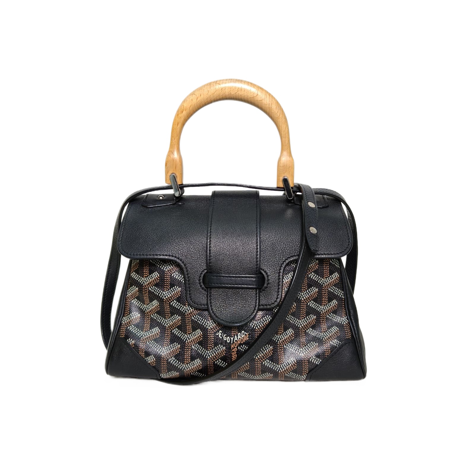 Goyard Saigon Mini 20cm in Black Leather