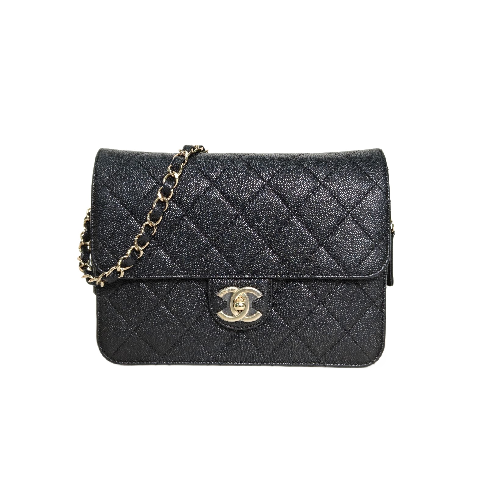 Chanel Classic Flap 22cm in Black Grained Leather