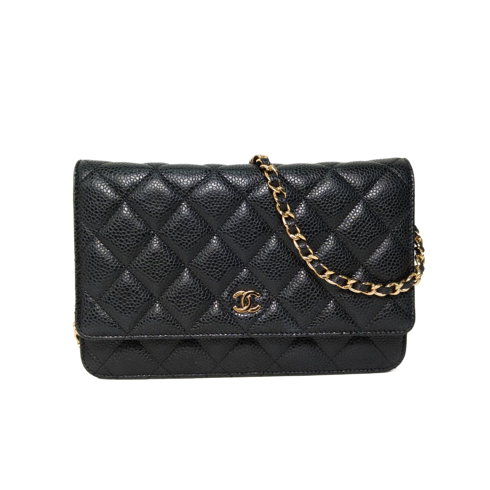 Chanel WOC 19cm in Black Quilted Leather