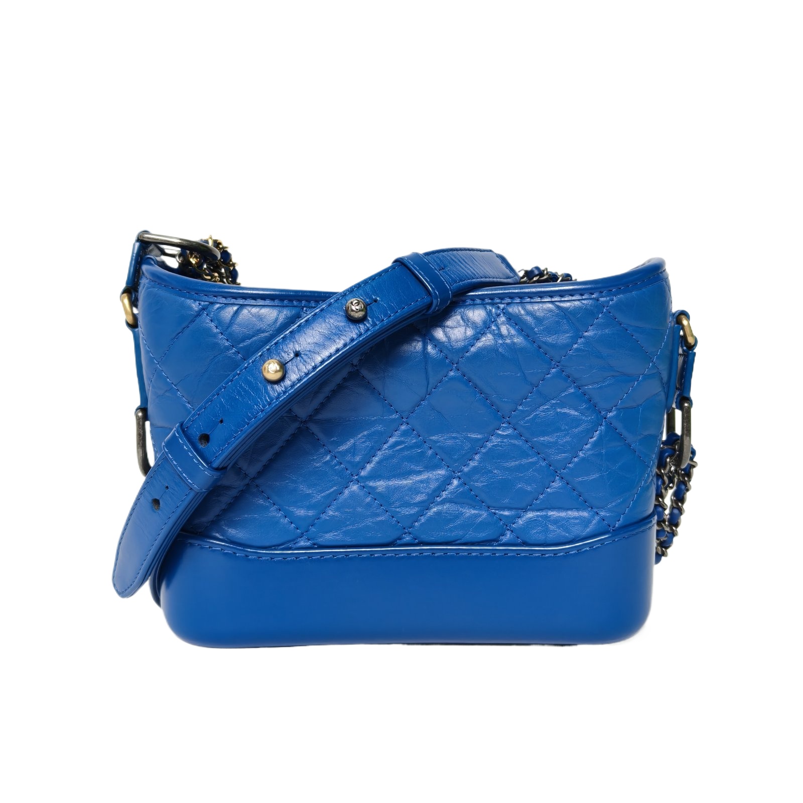 Chanel Gabrielle Small 20cm Hobo Bag in Blue Quilted Leather
