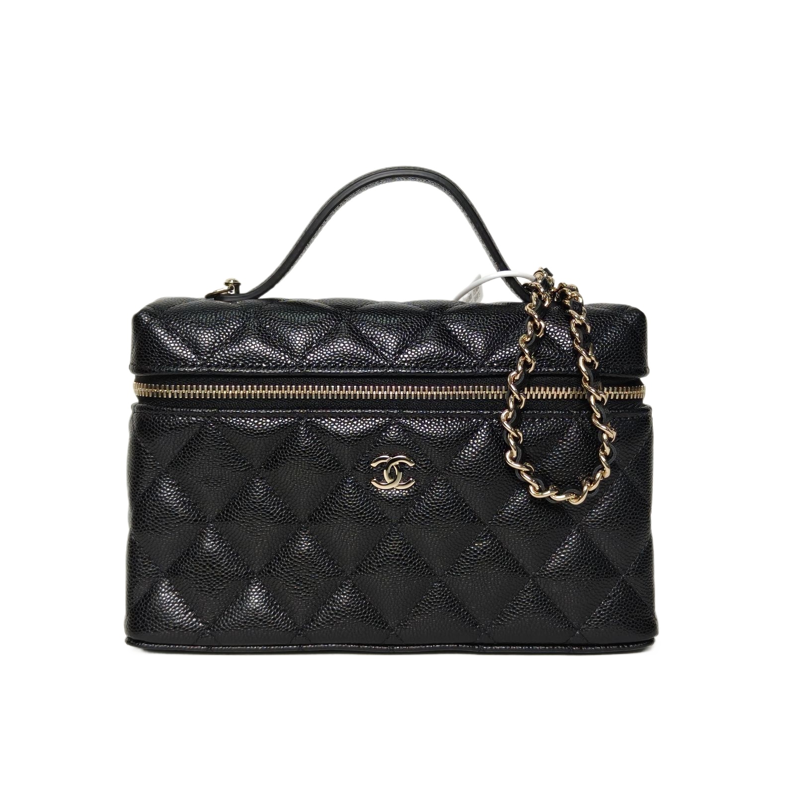 Chanel Vanity Case Small 19.5cm in Black Quilted Leather