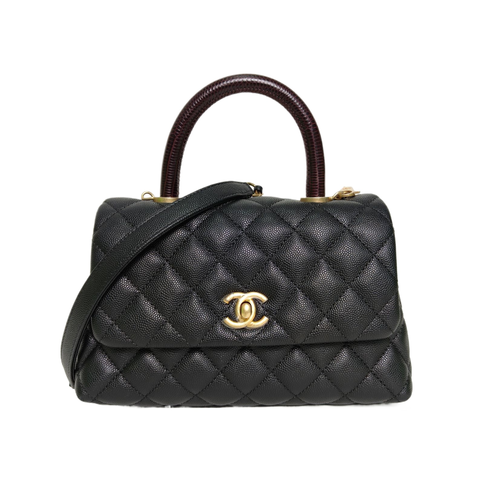 Chanel Coco Handle Small 24cm Bag in Black Quilted Leather