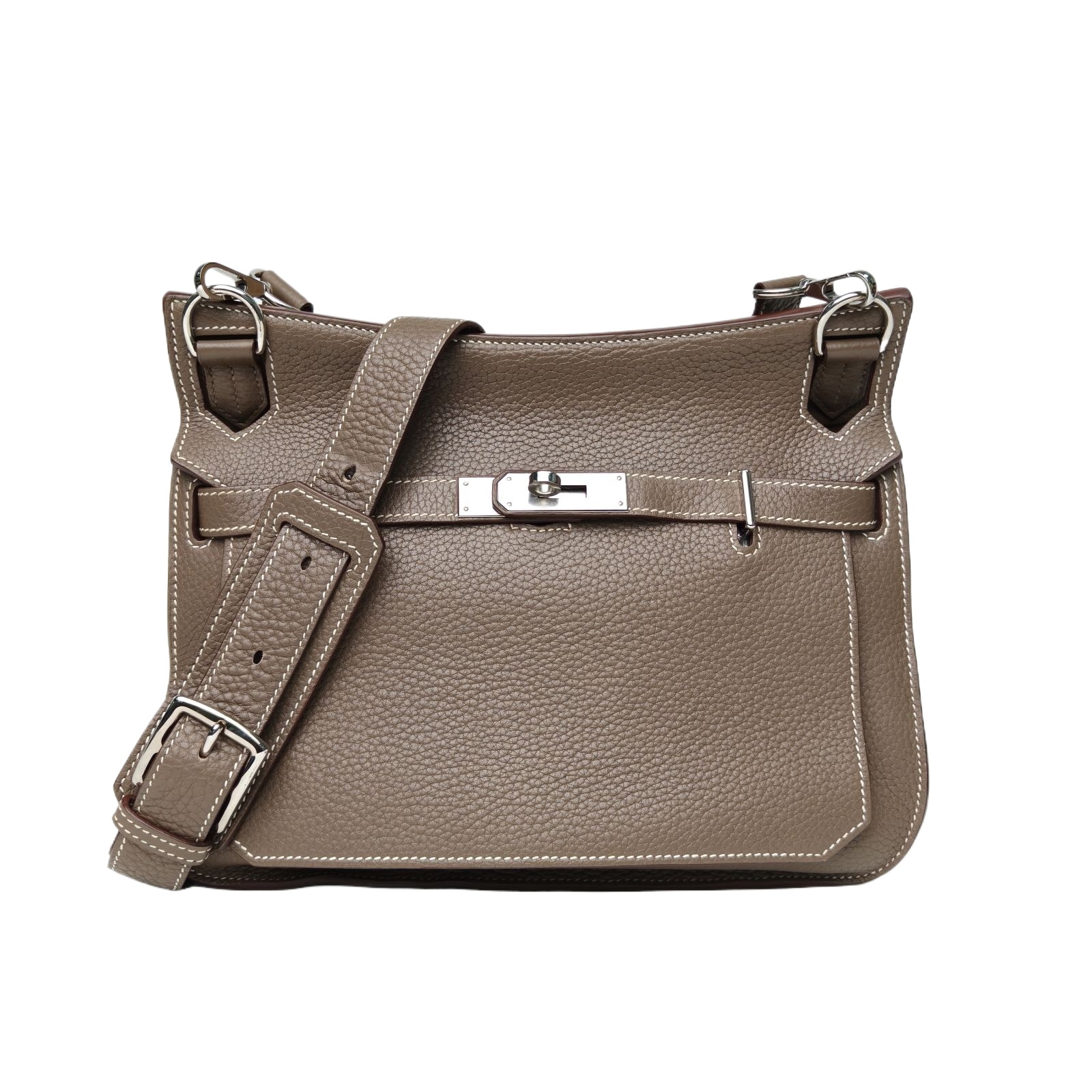 Hermès Jypsiere 28 Bag in Gris Etoupe Taurillon Clemence Leather