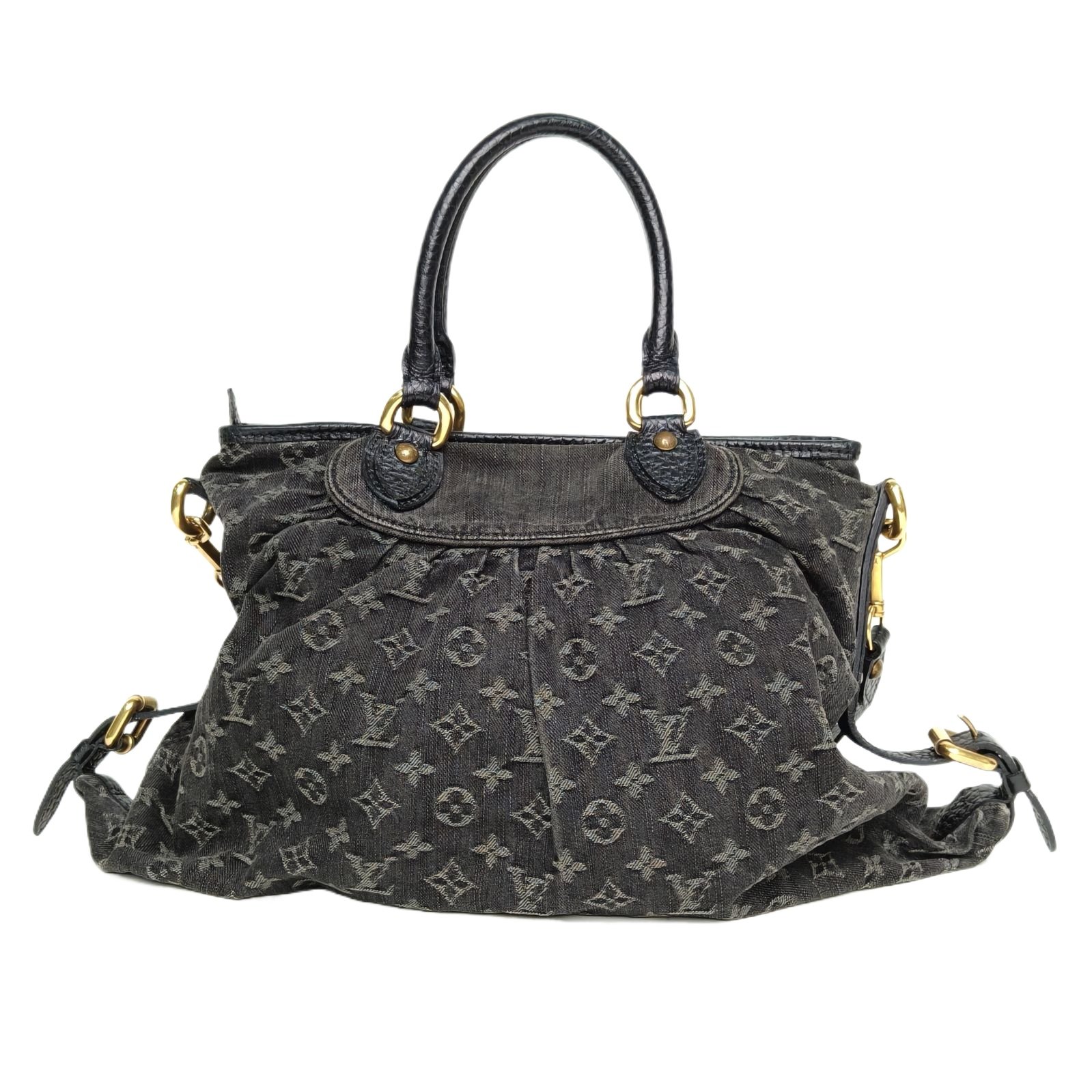 Louis Vuitton Neo Cabby Handbag Black Denim 2007