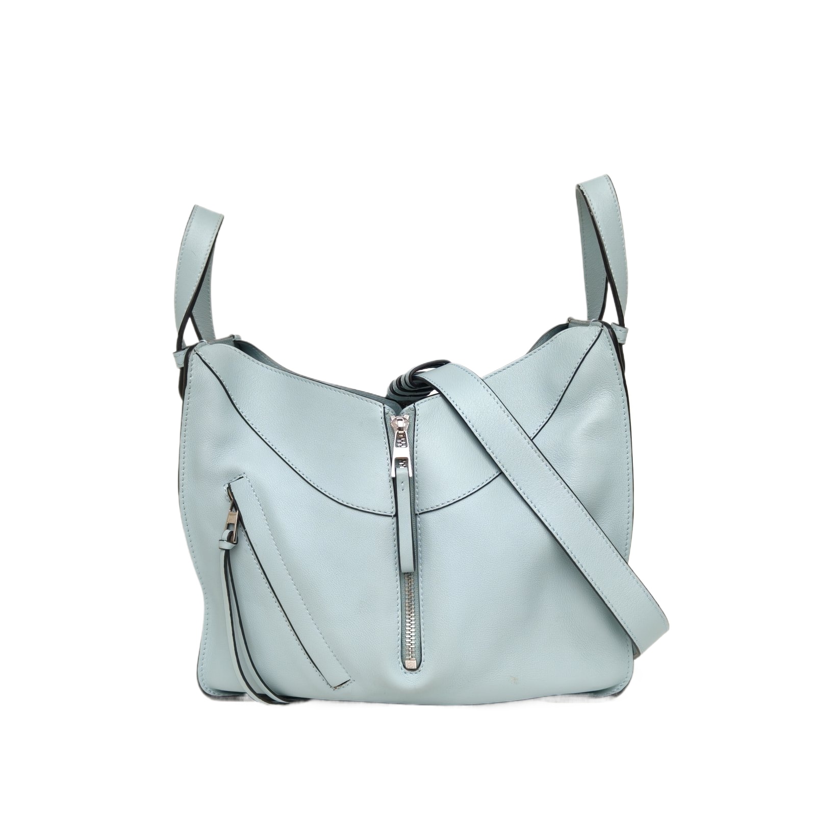 Loewe Hammock Small Light Blue Calfskin Leather