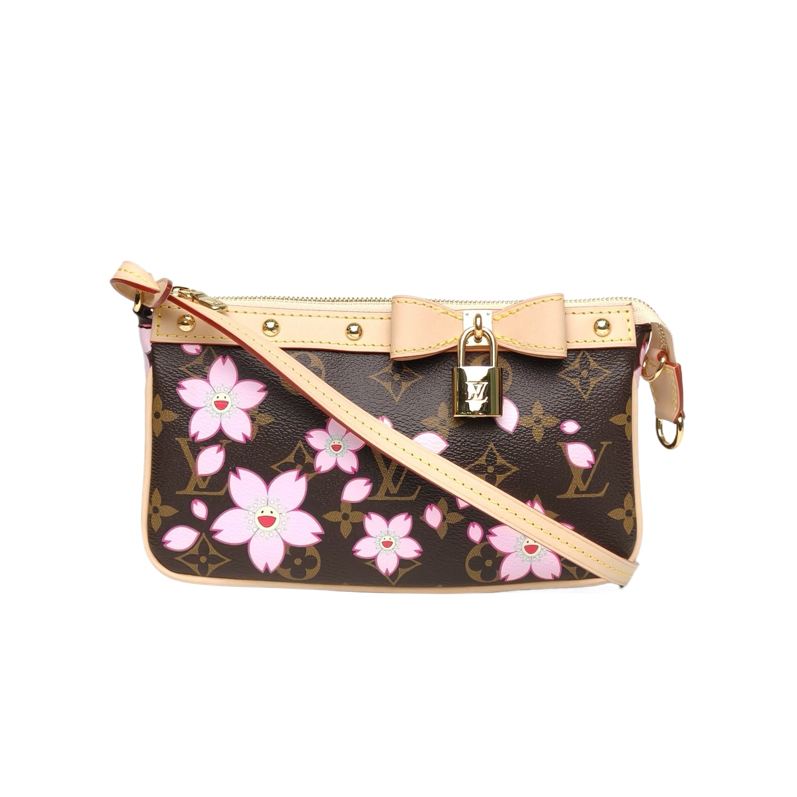 Louis Vuitton Pochette Accessoires Cherry Blossom Monogram Coated Canvas
