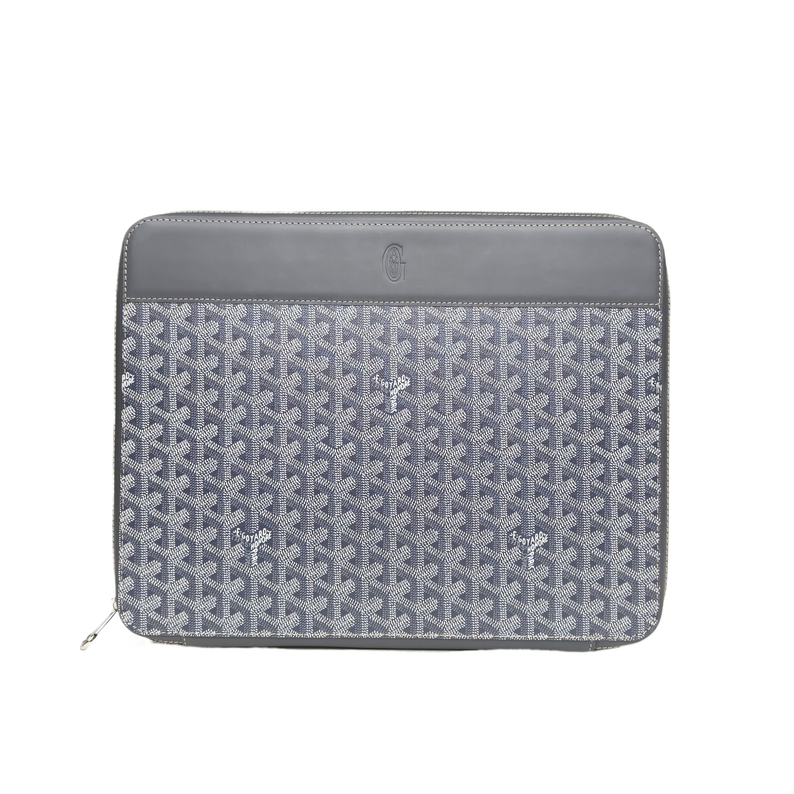 Goyard Grey PVC Laptop Case