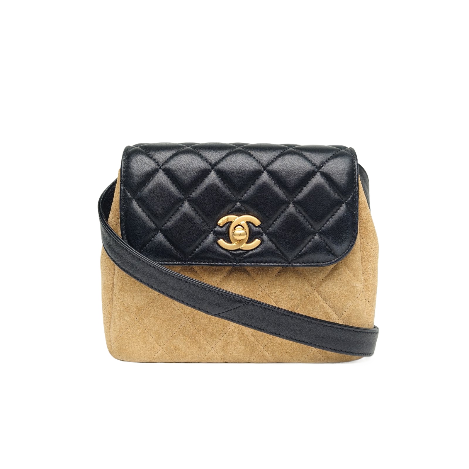 Chanel 25A Vertical Flap Patchwork Leather Gold Hardware