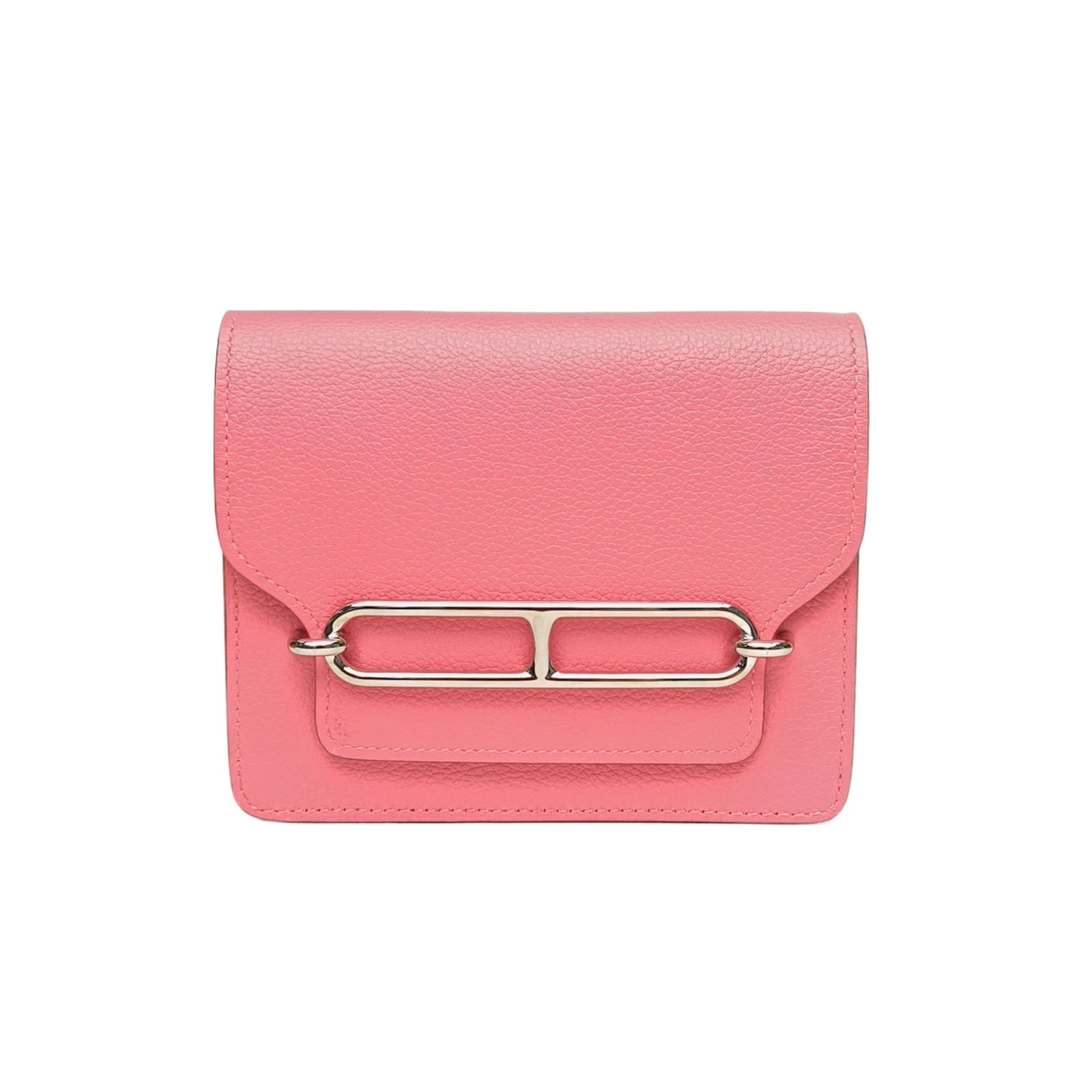 Hermès Roulis Slim Wallet Rose Lipstick Evercolor Leather