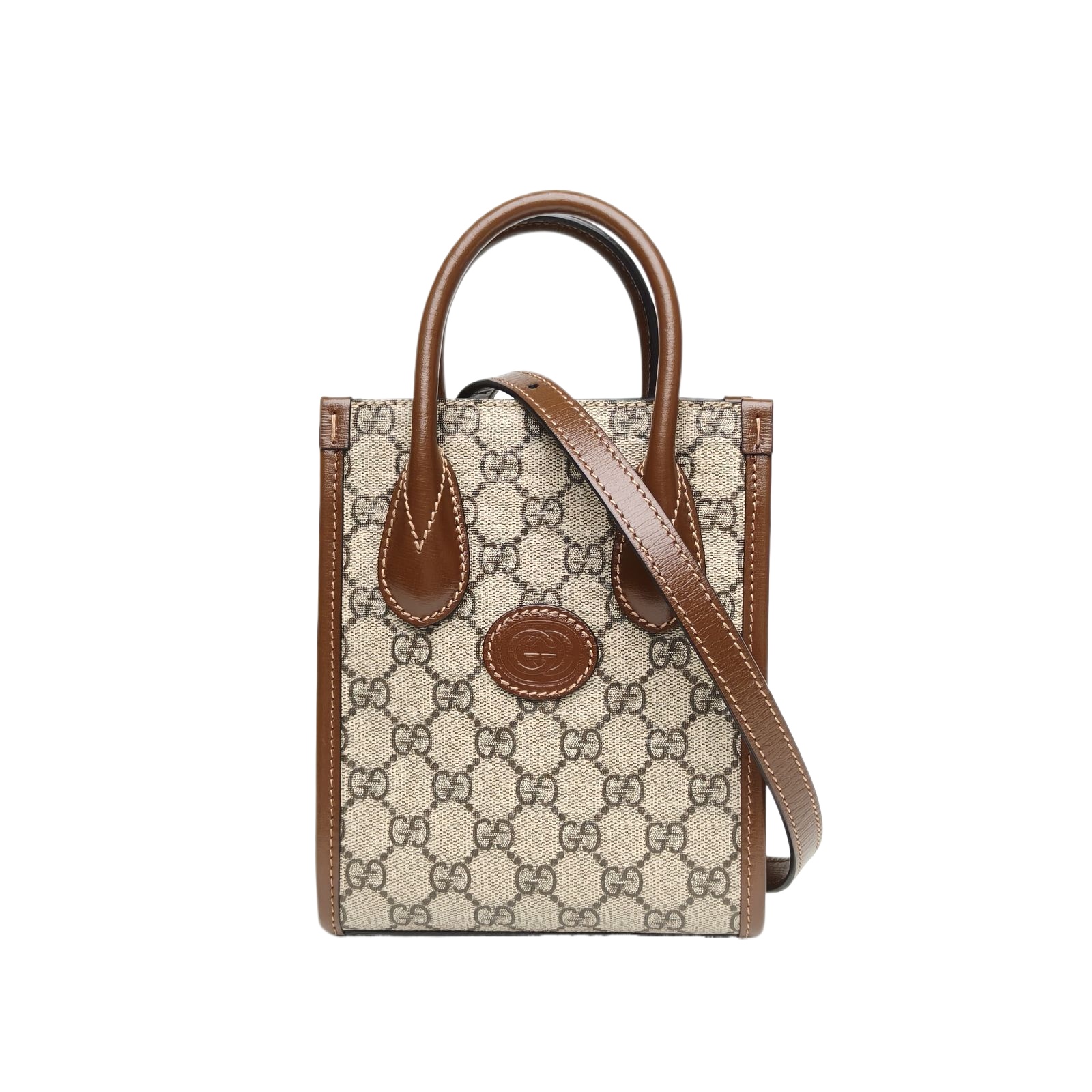 Gucci GG Retro Mini Tote Bag Ebony Leather and PVC