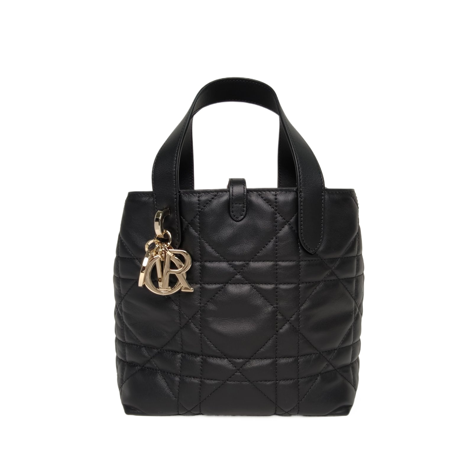 Dior Toujours Small 16 Black Leather Gold Hardware